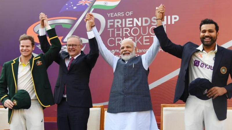 Australian PM Anthony Albanese & PM Modi Arrived to Watch Match Australian PM Anthony Albanese & PM Modi Arrived to Watch Match