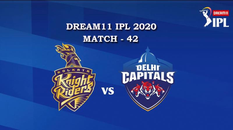 KKR VS DC  Match 42, DREAM11 IPL 2020, T-20 Match