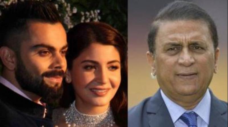 Virat Kohli, Anushka Sharma and Sunil Gavaskar