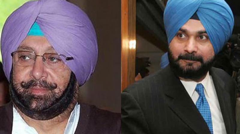 Captain Amarinder Singh and Navjot Singh Sidhu