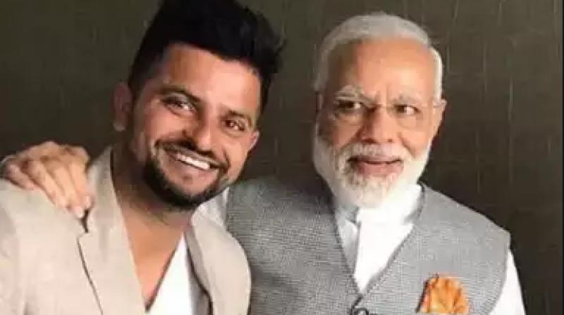 Suresh Raina with Narendra Modi Suresh Raina with Narendra Modi