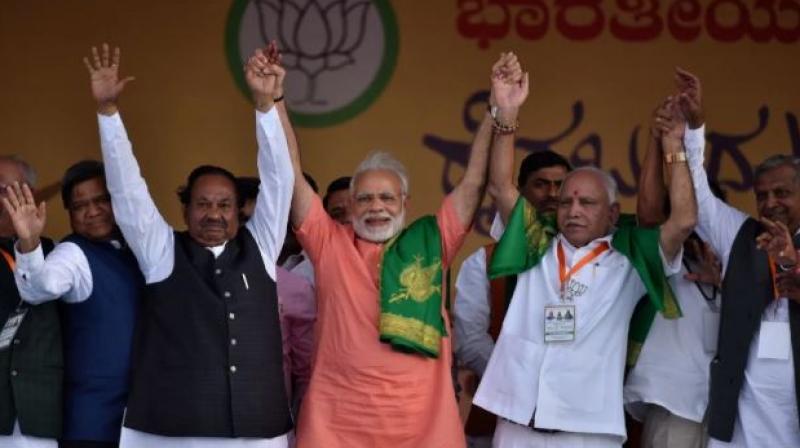 BJP sweeps coastal K'taka; wins 18 out of 21 seats BJP sweeps coastal K'taka; wins 18 out of 21 seats