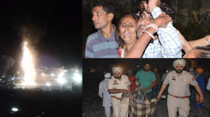 Train Hits Crowd Watching Ravan-Burning in Amritsar Train Hits Crowd Watching Ravan-Burning in Amritsar
