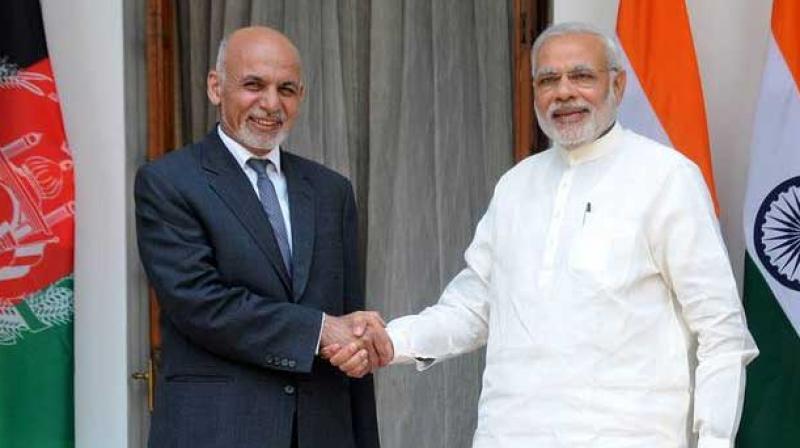 PM Narendra Modi with Afghan President Ashraf Ghani