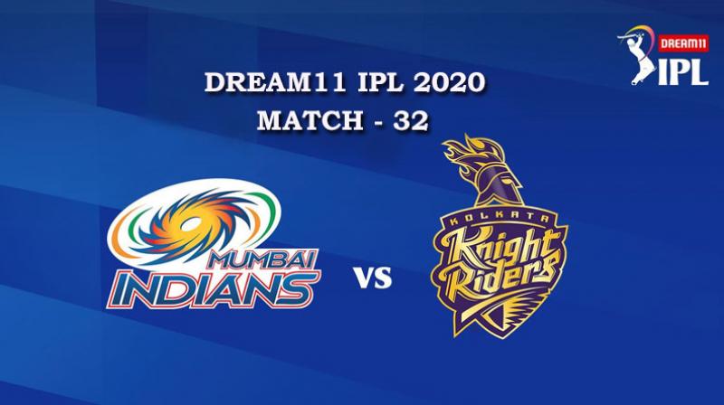 MI VS KKR  Match 32, DREAM11 IPL 2020, T-20 Match