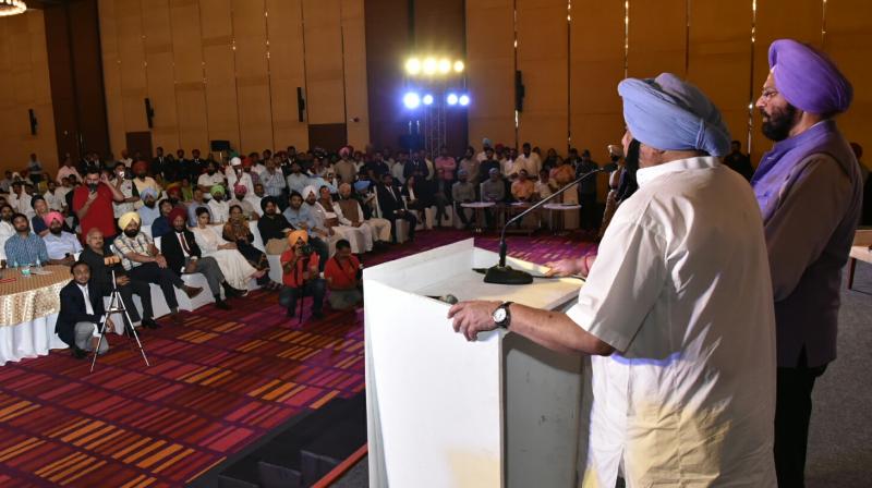 Punjab CM presents sports awards Punjab CM presents sports awards