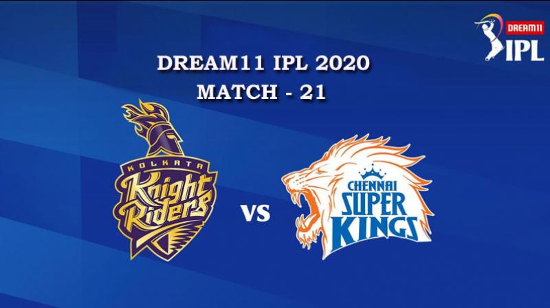 KKR VS CSK  Match 21, DREAM11 IPL 2020, T-20 Match