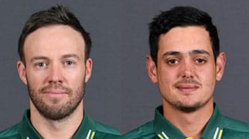 AB de Villiers and Quinton de Kock AB de Villiers and Quinton de Kock