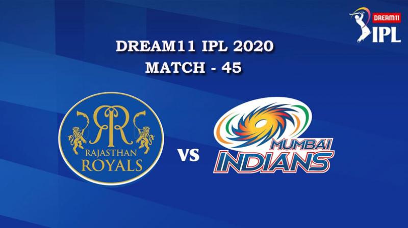 RR VS MI  Match 45, DREAM11 IPL 2020, T-20 Match