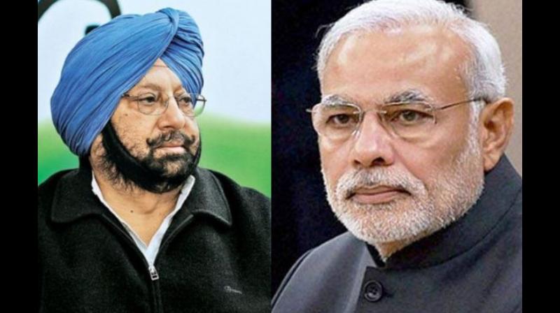 Capt Amarinder Singh and Narendra Modi