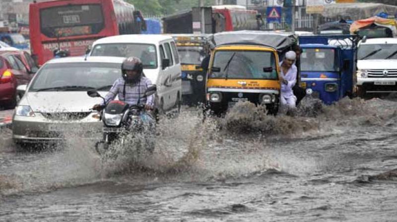 Heavy rains lashed parts of the national capital Friday