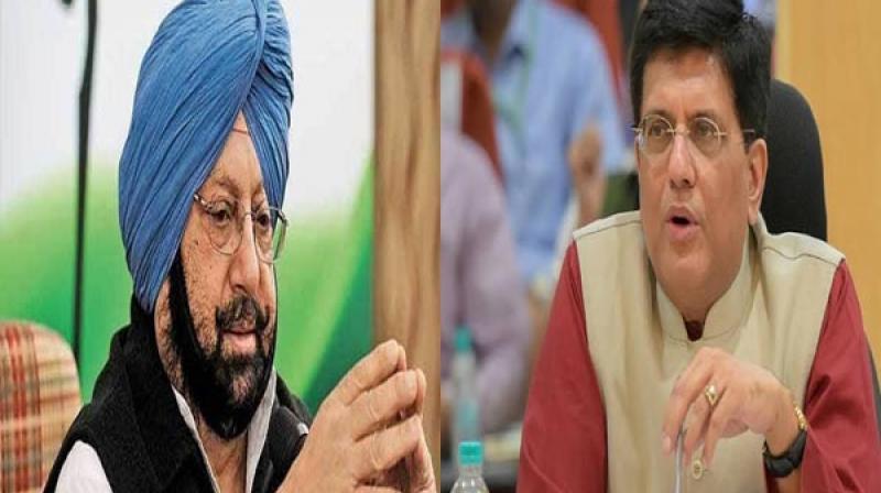 Captain Amarinder Singh and Piyush Goyal Captain Amarinder Singh and Piyush Goyal