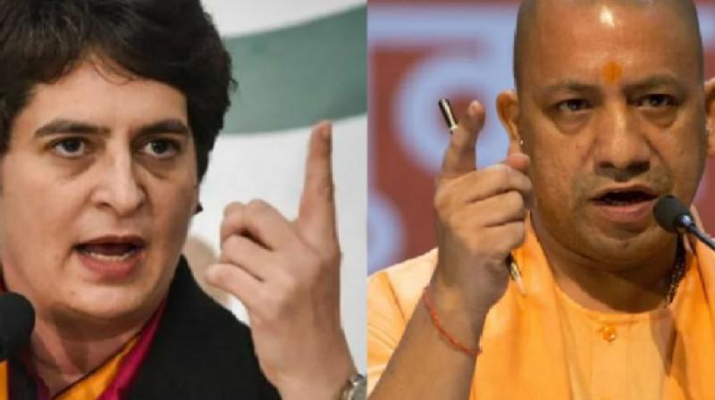 Priyanka Gandhi Vadra and Yogi Adityanath