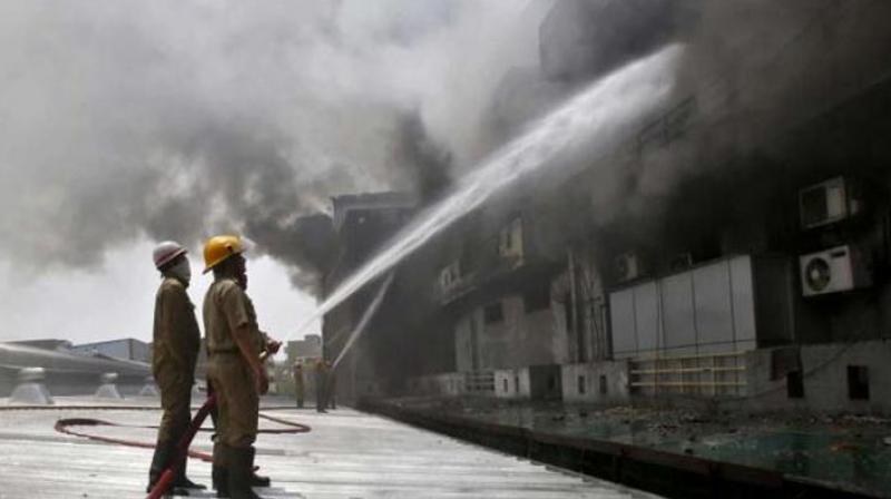 Fire at factory in Delhi Fire at factory in Delhi