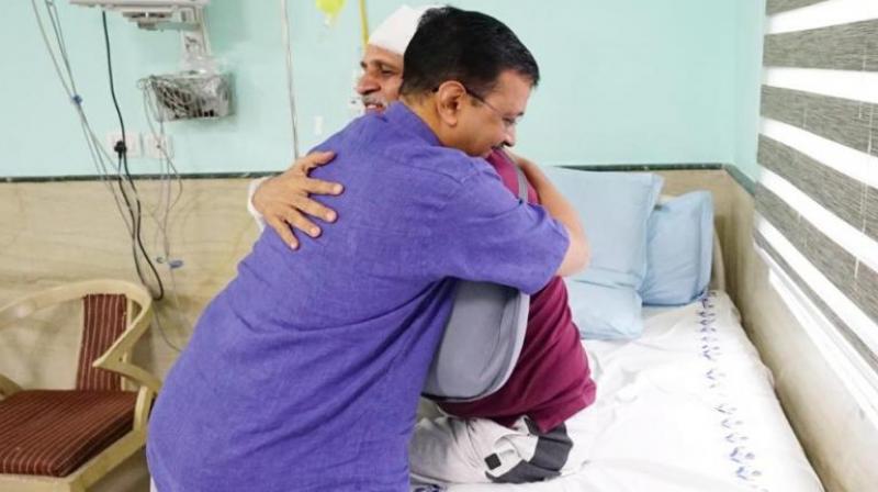 Arvind Kejriwal Meets Ex-Minister Satyendar Jain