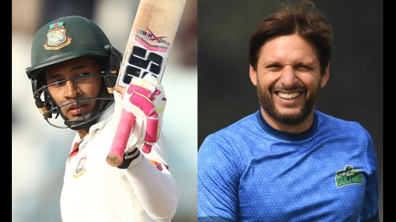 Shahid Afridi and Mushfiqur Rahim