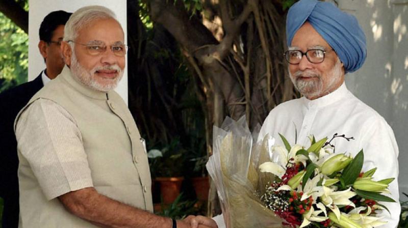 PM greets Manmohan Singh PM greets Manmohan Singh