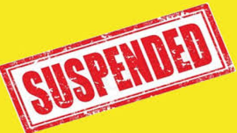 SHO suspended for dereliction of duty