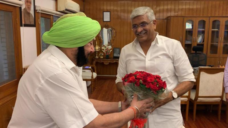 Captain Amarinder Singh and Gajendra Singh Shekhawat Captain Amarinder Singh and Gajendra Singh Shekhawat