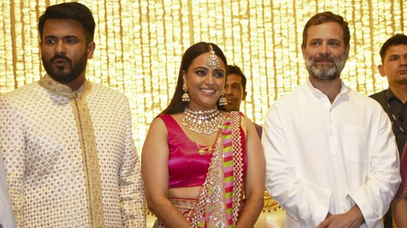 Rahul Gandhi at Swara Bhasker's Wedding Reception
