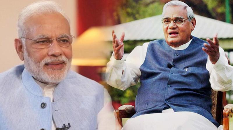 Narendra Modi and Atal Bihari Vajpayee