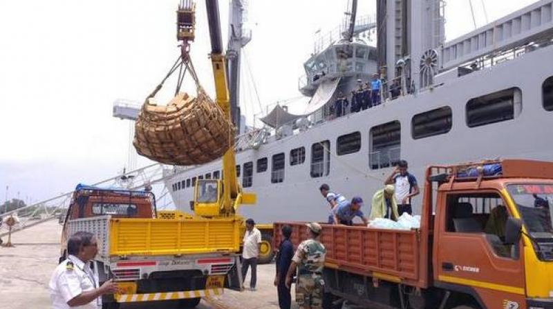 Relief materials arriving from across the country