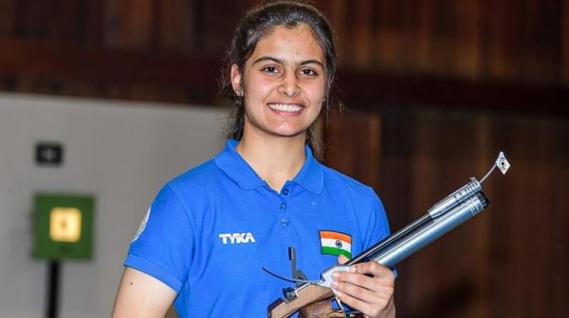 Manu Bhaker at the ISSF Junior World Cup Manu Bhaker at the ISSF Junior World Cup