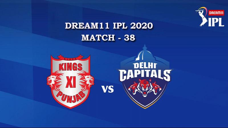 KXIP VS DC  Match 38, DREAM11 IPL 2020, T-20 Match