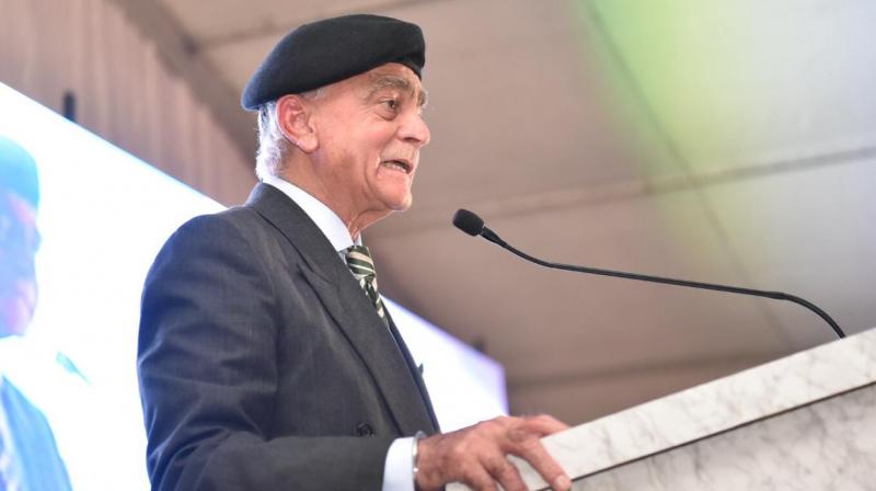 Punjab Governor VP Singh Badnore while addressing the gathering after inaugurating the Military Literature Festival