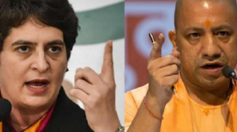 Priyanka Gandhi Vadra and Yogi Adityanath