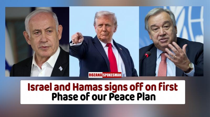Israel, Hamas Sign 1st Phase of a ‘Peace Plan', Announces Trump; Netanyahu: Victory of Israel Israel, Hamas Sign 1st Phase of a ‘Peace Plan', Announces Trump; Netanyahu: Victory of Israel