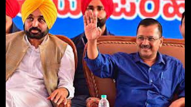  Arvind Kejriwal and bhagwant mann visit ram temple