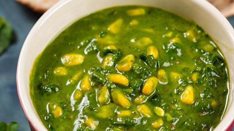 Spinach Corn Curry Recipe