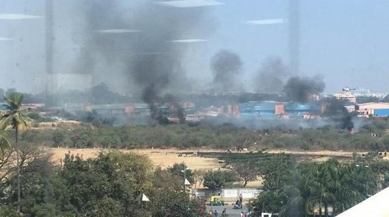 IAF Mirage aircraft crashes at HAL airport IAF Mirage aircraft crashes at HAL airport