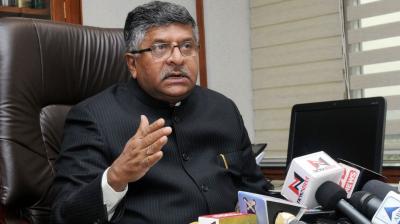 Law and IT Minister Ravi Shankar Prasad