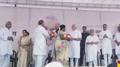 Members of Vajpayee's family were present at the event 