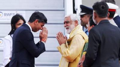 UK PM Rishi Sunak Along with wife Akshata Murthy in New Delhi