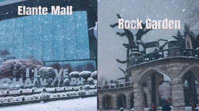 Chandigarh Snowfall Pics