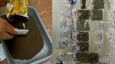 Diamonds Seized at Mumbai Airport