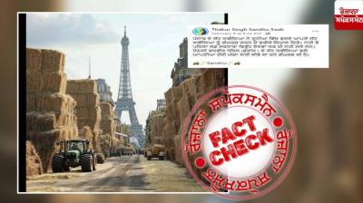 Viral Image Of Farmers Piling Up Straw In Front Of The Eiffel Tower in Paris is AI Generated