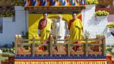 PM Modi announced a concessional line of credit of INR 40 billion to support these projects and other energy initiatives, reaffirming India's commitment to Bhutan's 13th Five-Year Plan and sustainable growth. File Photo.