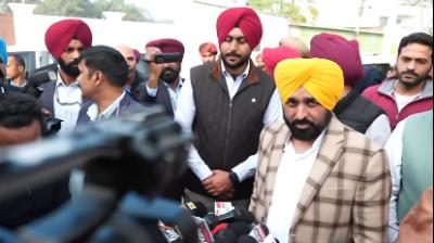 Punjab Elections Updates: CM Bhagwant Singh Mann Casts Vote in Mangwal Village, Sangrur