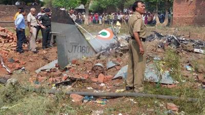 An Indian Air Force's Jaguar trainer aircraft crashed