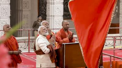 Dhwajarohan: PM Modi and RSS Chief Mohan Bhagwat Hoist saffron flag at  Ram Mandir; A Day dedicated to devotees of Lord Ram