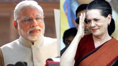 Narendra Modi and Sonia Gandhi
