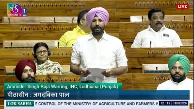 Lok Sabha: Congress MP Amrinder Singh Raja Warring Questions Lack of Legal MSP Guarantee