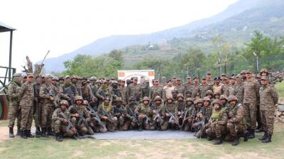 GOC Pratik Sharma Visits Dachigam to Felicitate Troops After Successful Operation Mahadev