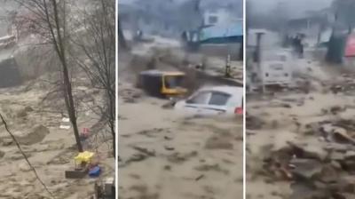 Heavy Rains Wreak Havoc in Himachal’s Kullu, Vehicles Washed Away in Bhootnath Drain