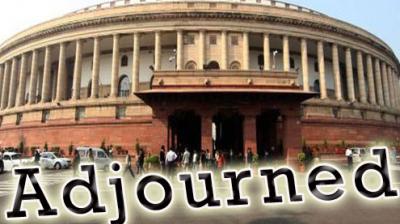 Rajya Sabha was today adjourned till noon