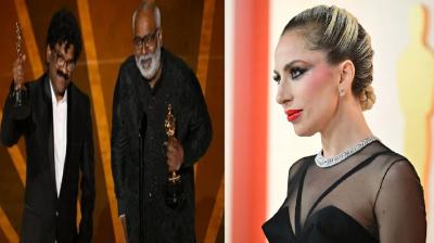 Lady Gaga's reaction on 'Naatu Naatu' Victory at Oscars Lady Gaga's reaction on 'Naatu Naatu' Victory at Oscars